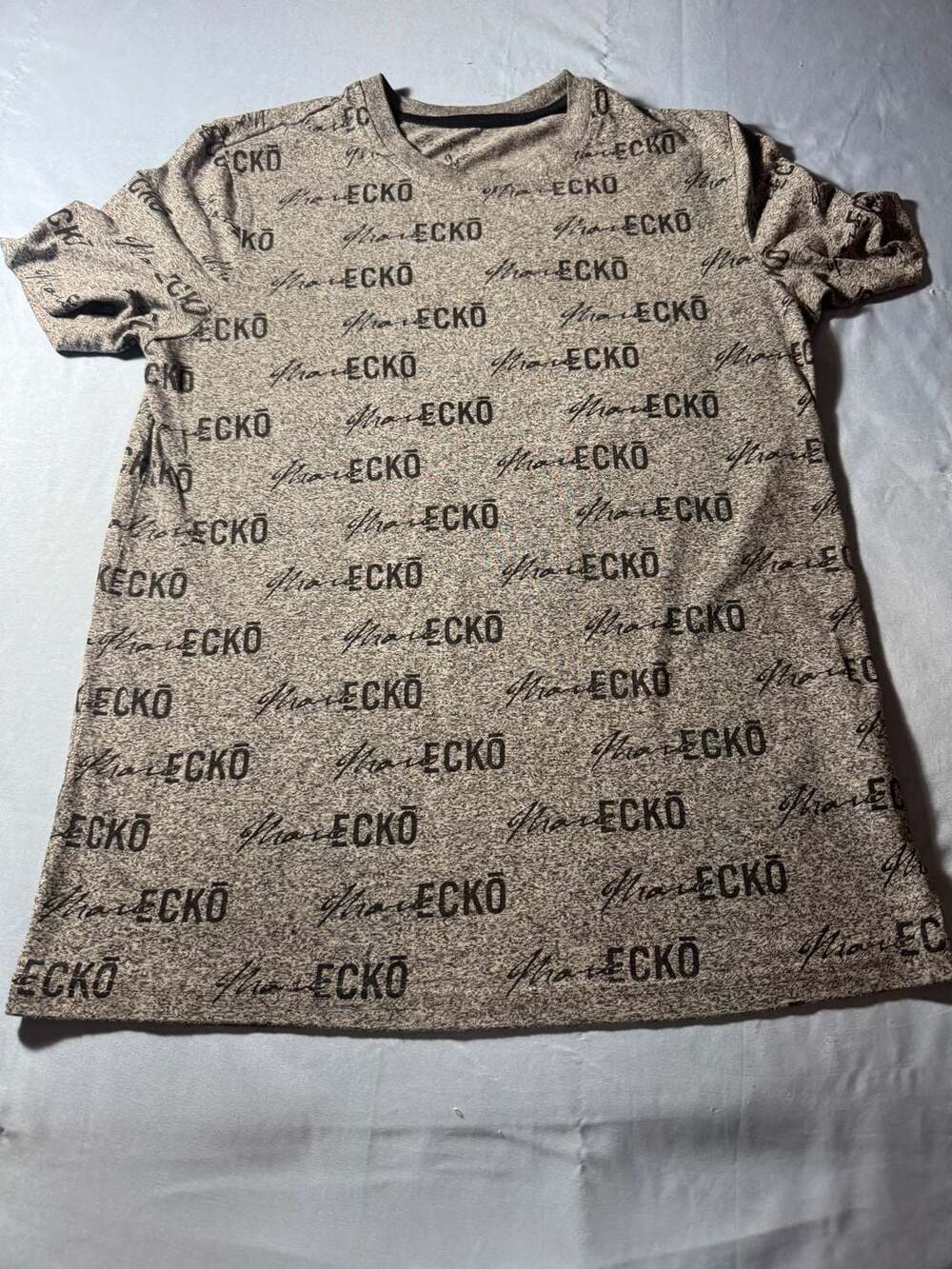 Marc Ecko Cut & Sew All Over Logo T-Shirt Gray M